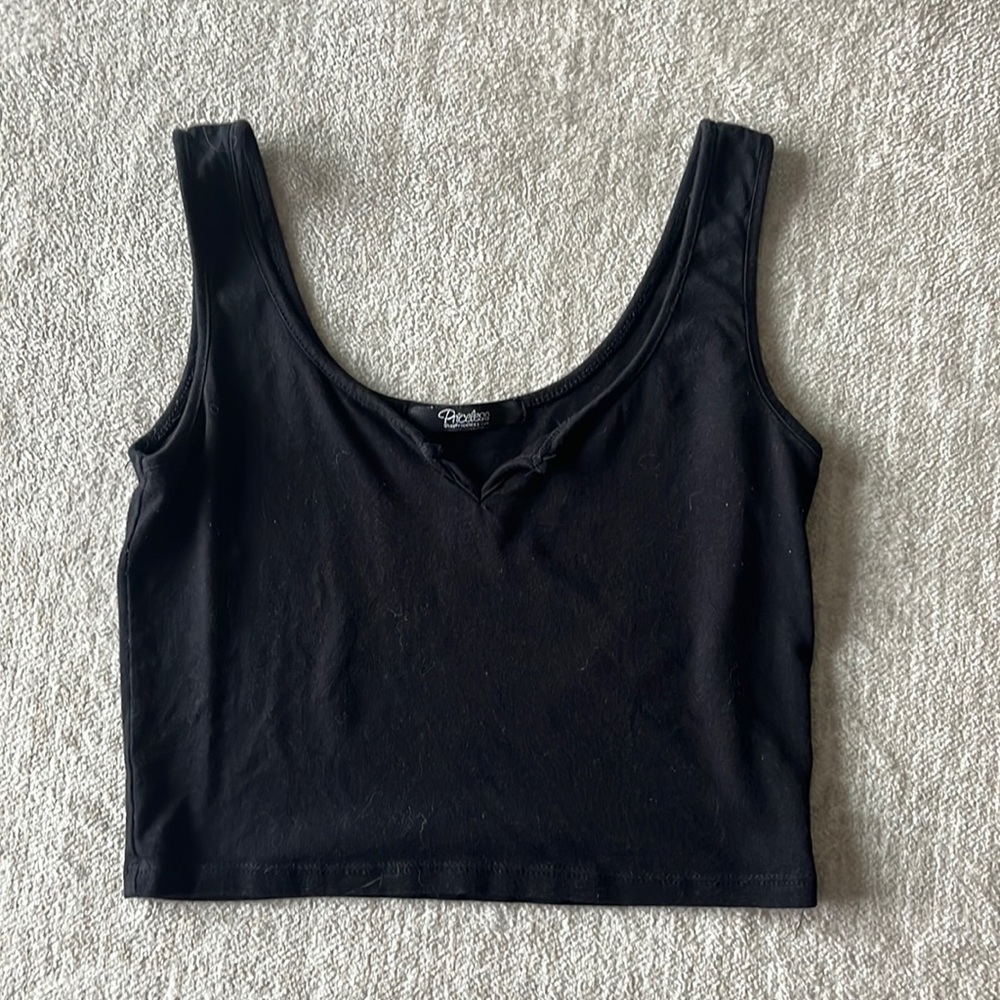 Shop Priceless Black Cropped Tank
